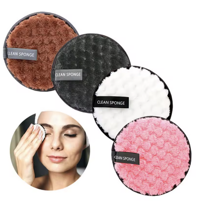 4PCS Makeup Remover Microfiber Cotton Pads